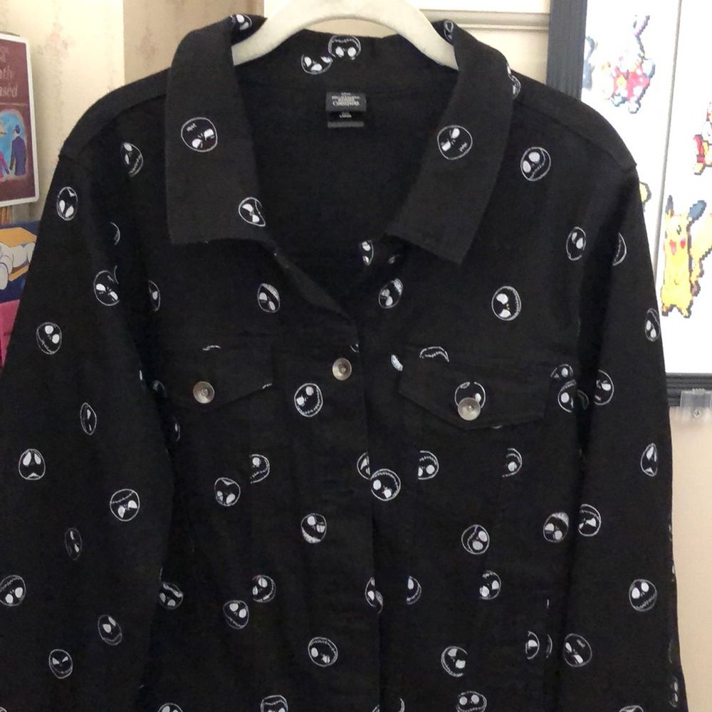Nightmare before Christmas black denim jacket